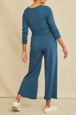 Eugenia Tie Waist Luxe Fleece Pants - Azure -Swish Drape Sales 0707 Tie Waist Eugenia Azure 1323 web 48f1752a a8d4 4684 921b cc6e9b93b5e7
