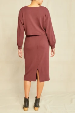 Alice Ponte Midi Skirt - Mocha -Swish Drape Sales 0739 Alice Mocha 0372 web b2942ca8 96e2 4635 995b 30724dace917