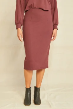 Alice Ponte Midi Skirt - Mocha