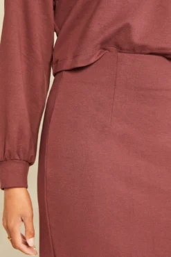 Alice Ponte Midi Skirt - Mocha -Swish Drape Sales 0739 Alice Mocha 0418 web e67198e5 40a7 49a5 9f12 69d61eeaa413