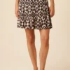Lela Ecovero Skirt - Ink Flower