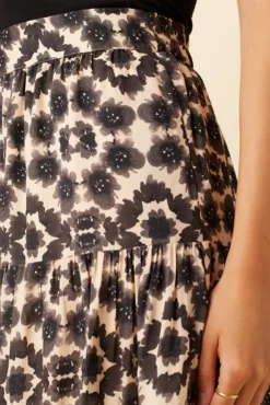 Lela Ecovero Skirt - Ink Flower -Swish Drape Sales 0777 Lela Ink Flower 5