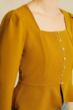 Nadja Upcycled Blouse 7 Nadja Upcycled Blouse -Swish Drape Sales 0802 Nadja Upcycled Citron Upcycled Fabric 2119 web