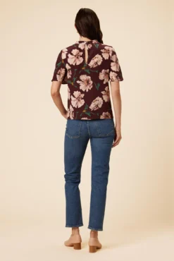 Seville Washable Silk Blouse - Paysage Sepia -Swish Drape Sales 0806 Seville Paysage Sepia 3