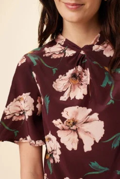 Seville Washable Silk Blouse - Paysage Sepia -Swish Drape Sales 0806 Seville Paysage Sepia 4