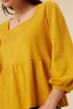 Blake Cotton Slub Blouse - Sunflower -Swish Drape Sales 0808R1 Blake Sunflower 4