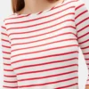 Francoise 3/4 Sleeve Dream Knit Tee - Red Poppy Stripe