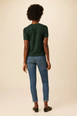 Odilia Reverie Knit Tee - Forest Leopard -Swish Drape Sales 10089 Odilia Reverie Forest Leopard 3