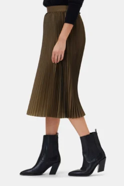 Blaze Skirt - Bronzed Olive -Swish Drape Sales 10108 Blaze Pleated Bronzed Olive 2