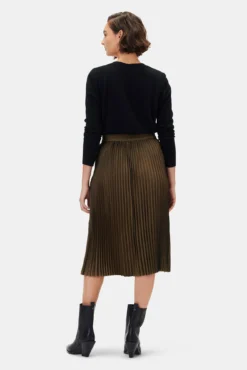 Blaze Skirt - Bronzed Olive -Swish Drape Sales 10108 Blaze Pleated Bronzed Olive 3