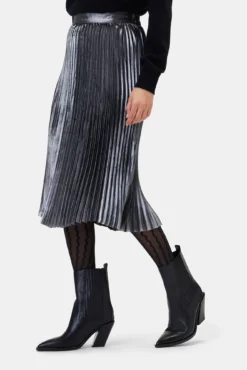 Blaze Skirt - Pewter -Swish Drape Sales 10108 Blaze Pleated Pewter 2