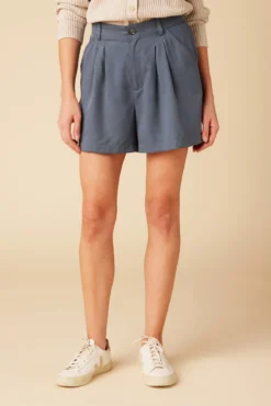 Larisa Tencel Twill Short - Slate