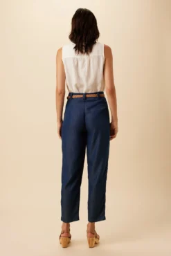 Larisa Denim Tencel Pant - Indigo 8 Larisa Denim Tencel Pant - Indigo -Swish Drape Sales 10226 Larisa Denim Indigo 3