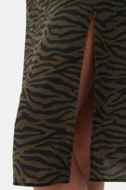 Ollie Washable Silk Skirt - Zebra Green Black -Swish Drape Sales 10235 Ollie Silk Zebra Green Black 6