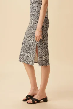 Vindy Viscose Knit Skirt - Nina Black -Swish Drape Sales 10276 Vindy Viscose Knit Nina Black 2