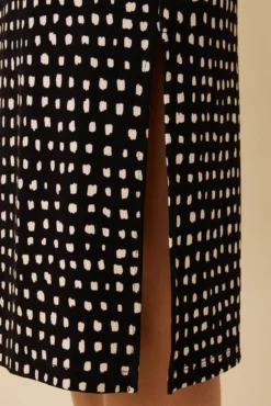 Vindy Viscose Knit Skirt - Valencia Dot Black -Swish Drape Sales 10276 Vindy Viscose Valencia Dot Black 5