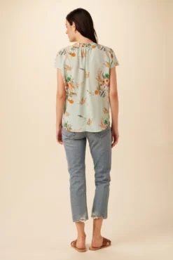 Renata Washable Silk Blouse - Cannes Floral -Swish Drape Sales 1068 Renata Cannes Floral 3