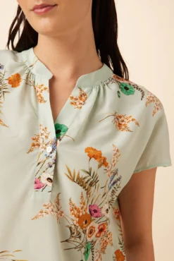 Renata Washable Silk Blouse - Cannes Floral -Swish Drape Sales 1068 Renata Cannes Floral 4
