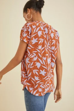 Renata Washable Silk Blouse - Escape Floral -Swish Drape Sales 1068 Renata Escape Floral 0816 web