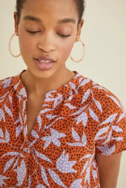 Renata Washable Silk Blouse - Escape Floral -Swish Drape Sales 1068 Renata Escape Floral 0904 web