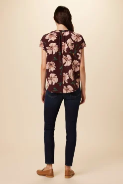 Renata Washable Silk Blouse - Paysage Sepia -Swish Drape Sales 1068 Renata Paysage Sepia 3