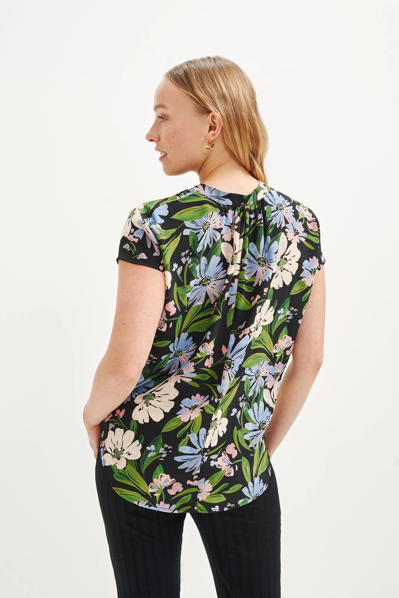 Renata Washable Silk Blouse - Printemps Floral 3 Renata Washable Silk Blouse - Printemps Floral - Image 3