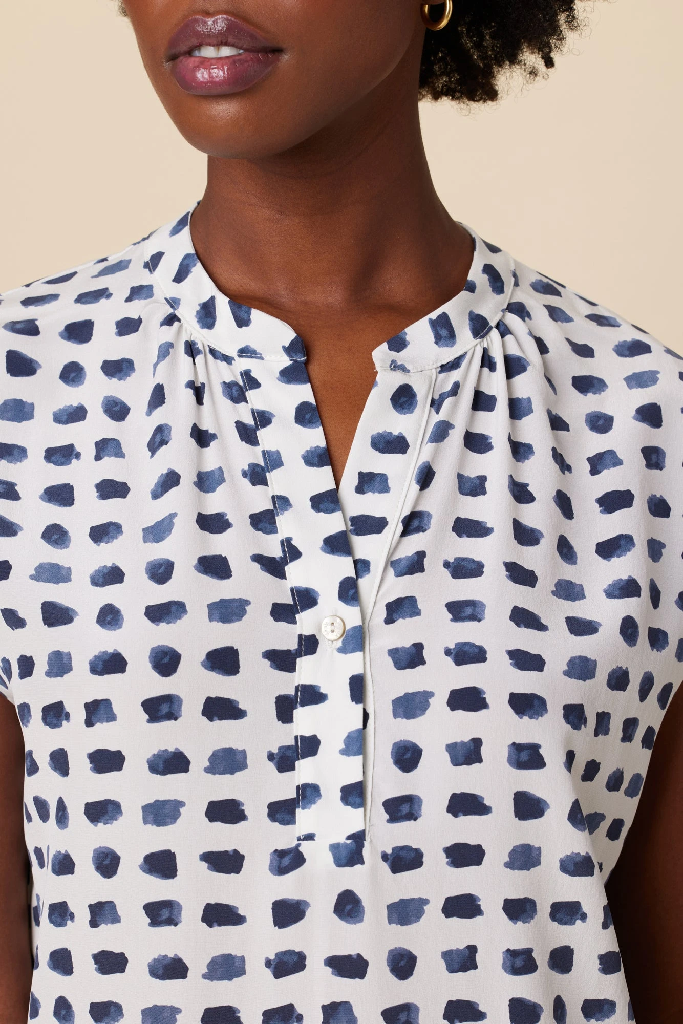 Renata Washable Silk Blouse - Squared Up White 4 Renata Washable Silk Blouse - Squared Up White - Image 4