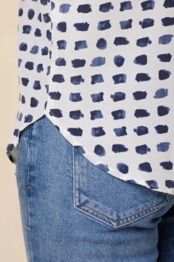 Renata Washable Silk Blouse - Squared Up White 9 Renata Washable Silk Blouse - Squared Up White -Swish Drape Sales 1068 Renata Squared Up White 5