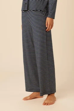 Lark Dream Knit Pajama Pants - Navy And White -Swish Drape Sales 12 0236 Lark Harbor Amsterdam Stripe Navy White 2 scaled