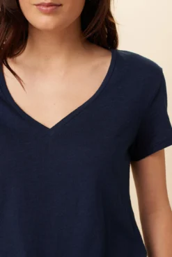 Joline Reverie Slub Tee - Navy Slub -Swish Drape Sales 1334 Joline Navy 4