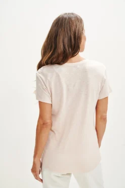 Joline Reverie Slub Tee - Peony -Swish Drape Sales 1334 Joline Peony 1778 8a6d55d2 f00d 43f2 ad4f 835a0ccea1a8