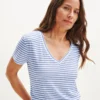 Joline Reverie Slub Tee - Soleil Stripe Sky