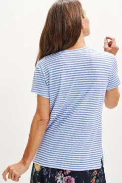 Leif Reverie Slub Tee - Soleil Stripe Sky 7 Leif Reverie Slub Tee - Soleil Stripe Sky -Swish Drape Sales 1335 Leif Soliel Stripe Sky Ivory 1516 web 2b6f4ffe 2b1c 4936 8d59 98326de3914b