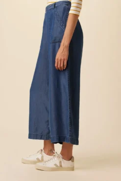 Gracie Eco Chambray Pant - Indigo 8 Gracie Eco Chambray Pant - Indigo -Swish Drape Sales 1398R1 Gracie Indigo 2