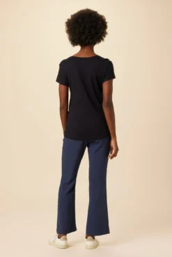 Joline Reverie Slub Tee - Black -Swish Drape Sales 14 1334 Joline Black 3