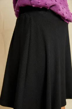 Evelyn Paris Rib Skirt - Black -Swish Drape Sales 1551 Evelyn Black 13045 web e7126540 db1e 4e6a bdc1 a323dc42307c