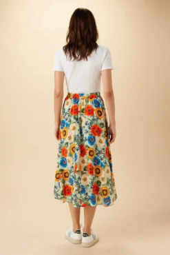 Blaze Washable Silk Skirt - Devon Floral -Swish Drape Sales 15 9838 Blaze Silk Devon Floral 3