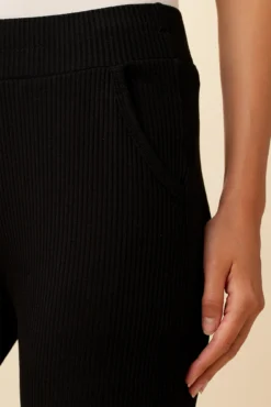 Skylar Paris Rib Joggers - Black -Swish Drape Sales 2050 Skylar Black 5