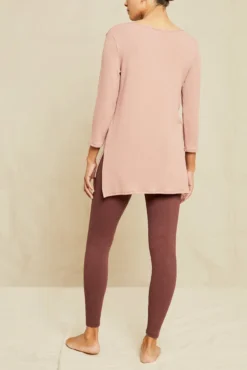 Celine 3/4 Sleeve Dream Rib Tee - Quartz -Swish Drape Sales 211013 AV October ECOMM 0069CelineQuartzDreamRib 8360 web d6465964 1df8 4462 a1bc 672838563cae