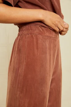 Mabel Cottonseed Cupro Pajama Pants - Earth - ReAmour -Swish Drape Sales 211013 AV October ECOMM 0222MabelPJBottomEarthCupro 6136 web 5f7b16c4 c196 4081 a115 8f5d82171a41