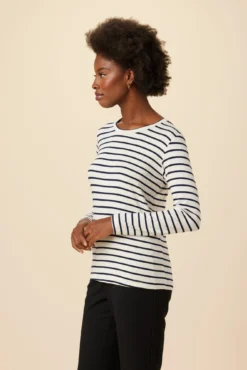 Swish Drape Sales -Swish Drape Sales 21 0108 Long Sleeve Berkeley Marine Stripe 2