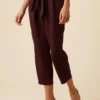 Anissa Tencel Twill Pant - Wine