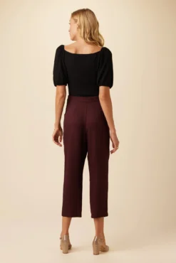 Anissa Tencel Twill Pant - Wine -Swish Drape Sales 4104R1 Anissa Tencel Wine 3