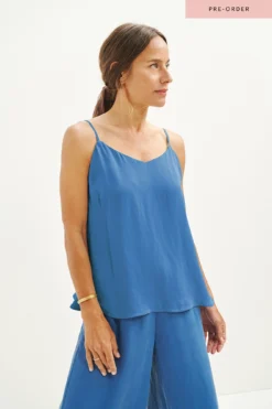 Lisbon Cupro Blouse - Slate -Swish Drape Sales 491 Lisbon Slate 1100 web 32038fb8 b921 4f2d 95a9 6b57c5b23096