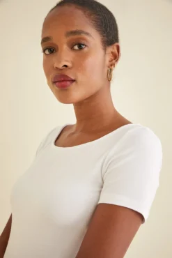 Jenna Dream Knit Tee - White -Swish Drape Sales 7028 Jenna White 2481 web 813dd8c0 ad59 4511 b2eb 4bdfd7dc9726