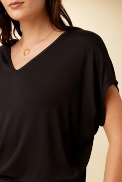 Mayr Dream Knit Tee - Black -Swish Drape Sales 7044 Mayr Black 4