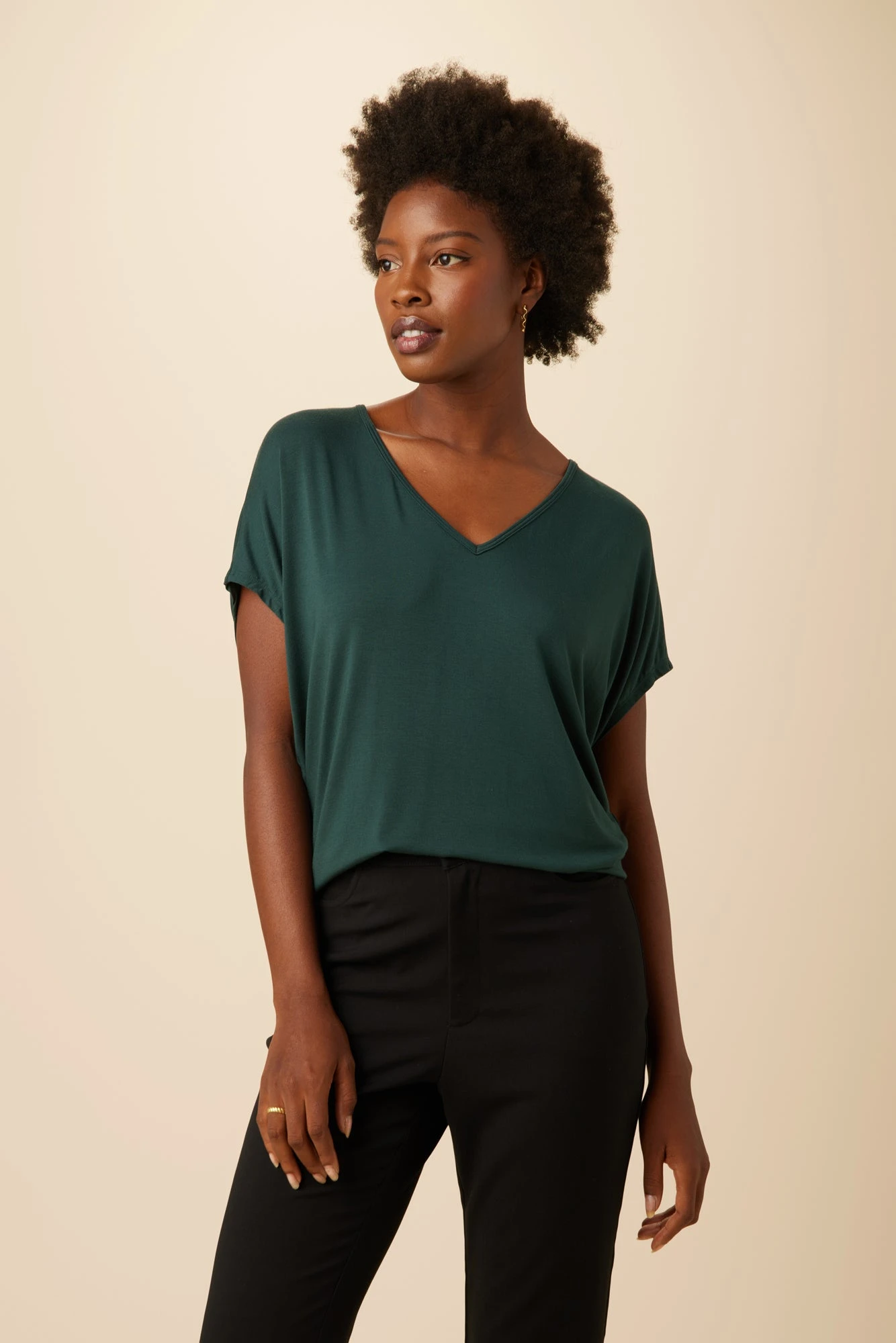 Mayr Dream Knit Tee - Darkest Spruce 1 Mayr Dream Knit Tee - Darkest Spruce