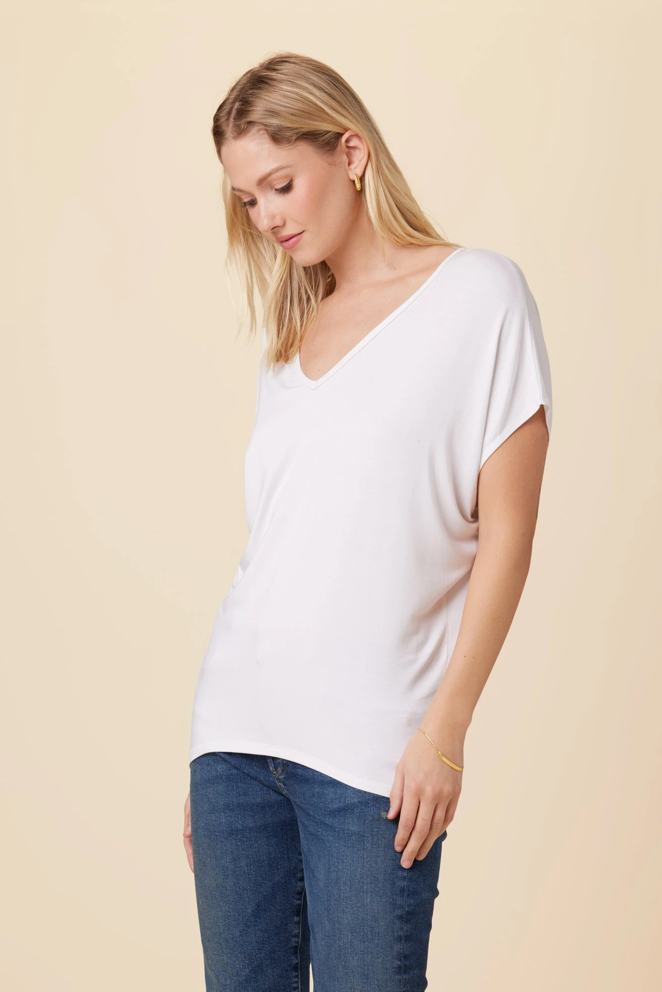 Mayr Dream Knit Tee - White 2 Mayr Dream Knit Tee - White - Image 2