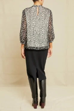 Astrid Nouveau Silk Blouse - Cobblestone Dot -Swish Drape Sales 7090 Astrid Cobblestone Print 12753 web 0240e36a c6e7 472d a986 c6d0ed6293aa