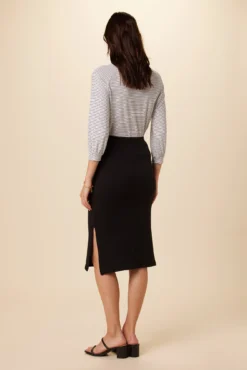 Vindy Sweater Knit Skirt - Black -Swish Drape Sales 7606 Vindy Swit Black 3